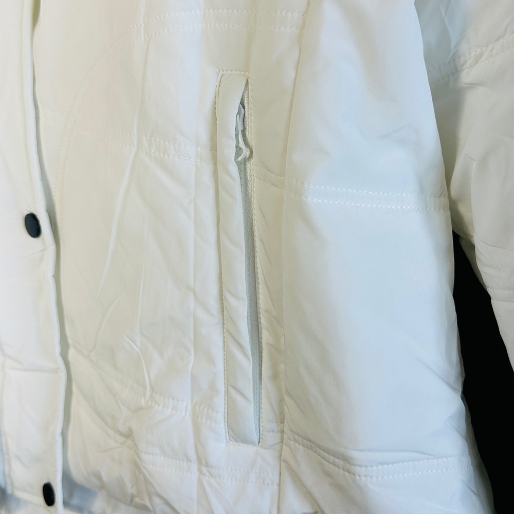 Wulful White Puffer Jacket Hooded Zip Up Winter Coat Mens 3XL NEW - Picture 8 of 10